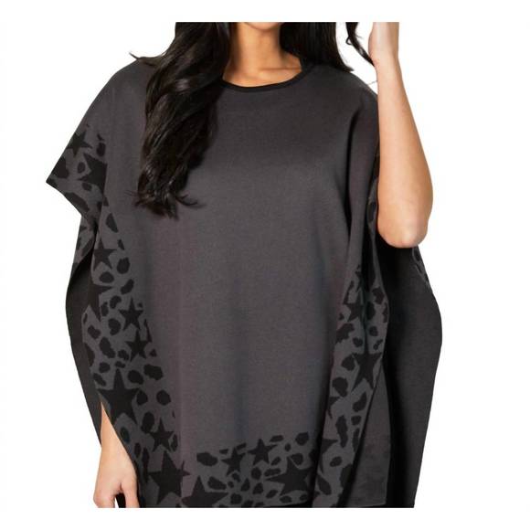 NEW ANGEL APPAREL scoop one size poncho in coal - Picture 1 of 3
